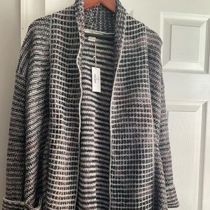NWT shawl collar open cardigan